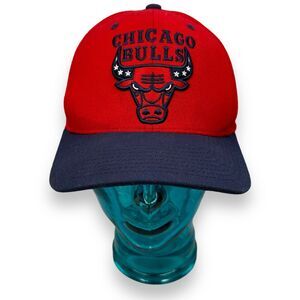 Chicago Bulls Star Horns Snapback Hat Mitchell Ness NBA Cap Red Blue Embroidered